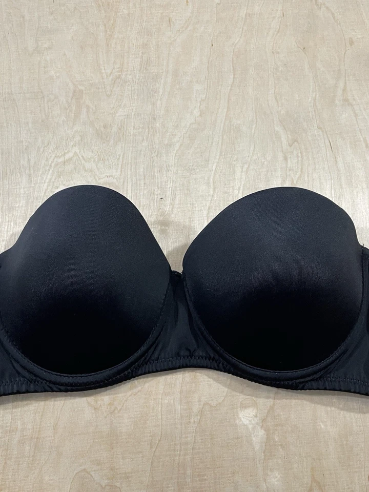 Sujetador con aros sin tirantes de varias vías Fashion Forms para mujer talla 34C negro Foto 3 de 4