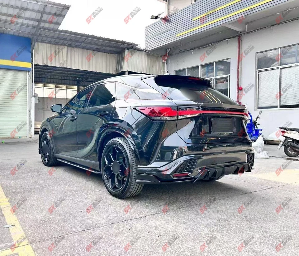 Глянцевый черный/углеродное волокно задний средний спойлер крыло для 23+ Lexus RX350 450H+ 500H - Изображение 4 из 4