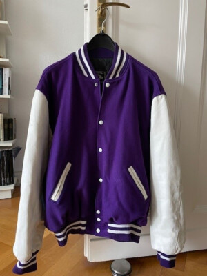 Holloway Herren Varsity Jacket XL - Lila/Weiß, guter Zustand