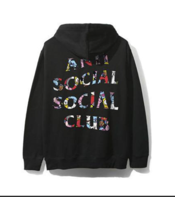 BT21 ANTI SOCIAL SOCIAL CLUB × BTS collaboration black Hoodie XS