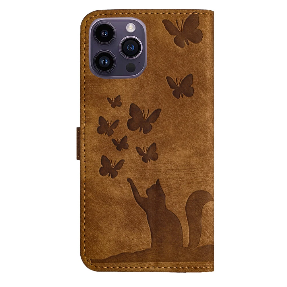 Magnetic Leather Flip Wallet Phone Case for iPhone 15 Pro Max 14 13 12 XR 6