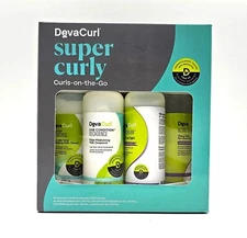 DevaCurl Super Curly Curls-On-The-Go 4 Piece Kit 3 oz each. New in Box!