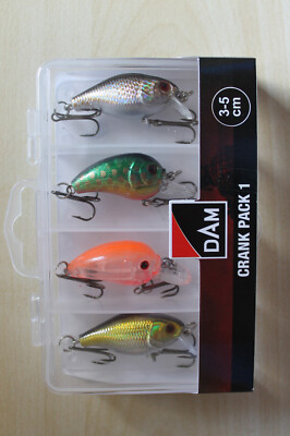 DAM Crank Pack 4 Stück Wobbler versch. Farben Raubfisch