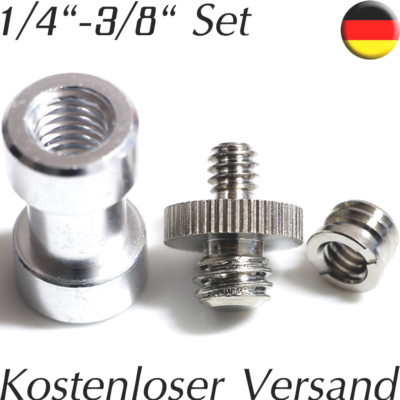 Gewindeadapter 1/4 auf 3/8 Zoll Spigot Adapter Lampenstativ Stativadapter Tripod