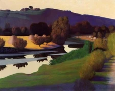 Evening on the Loire Felix Vallotton 1923 Post-Impressionist Landscape Art
