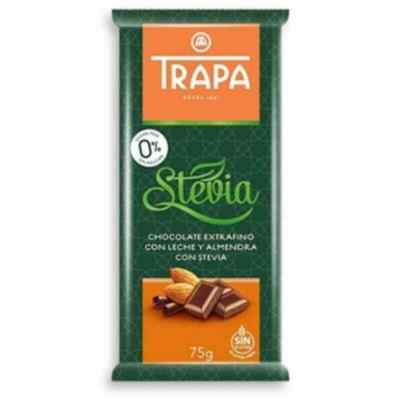 Vollmilchschokolade mit Mandeln und Stevia 75 g