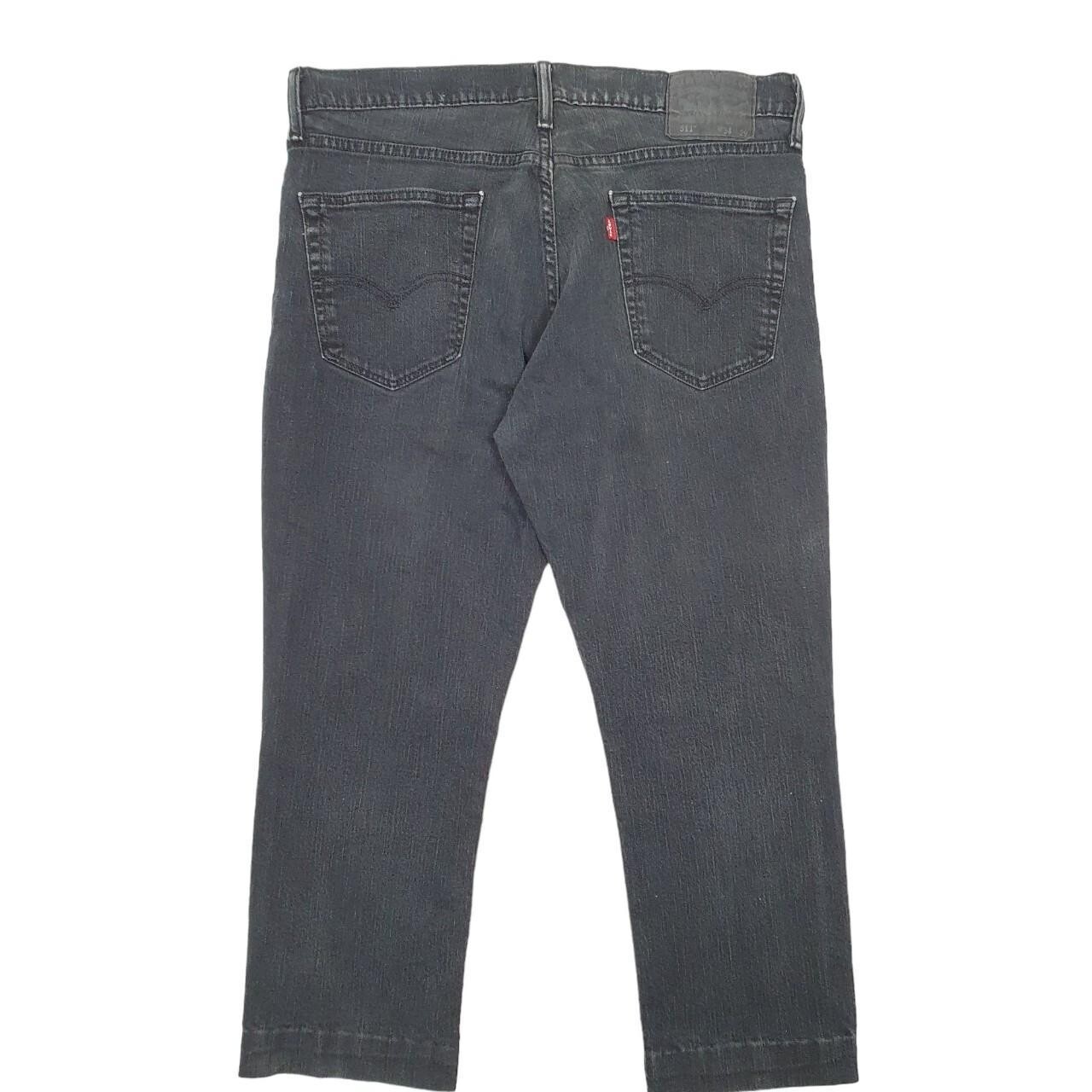 LEVIS 511 Jeans Slim Fit Black Denim Trousers Mens W34 L24 image 3