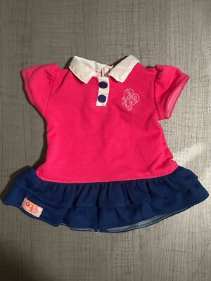 Our Generation Battat pink navy Tennis Polo Dress (fits American Girl )