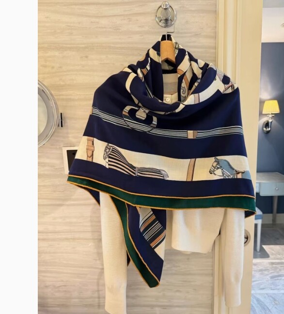 New Quality 30% Silk 70% Wool Hand Rolled Edges Orange Printing Shawl Scarf 53；