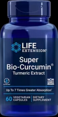 TAKE OFF $32 NOW! 4 PACK SALE Life Extension Super Bio Curcumin Turmeric 60 caps