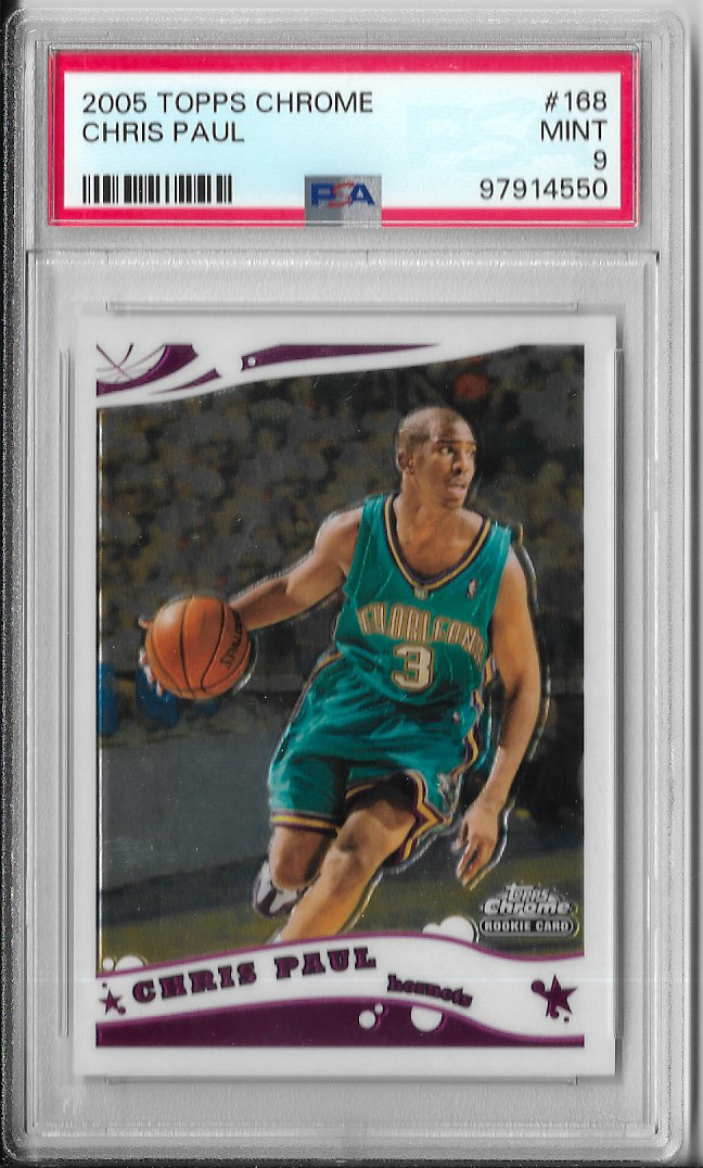 PSA 9 Mint 2005 Topps Chrome CHRIS PAUL RC Rookie #168 HOF'er!!!