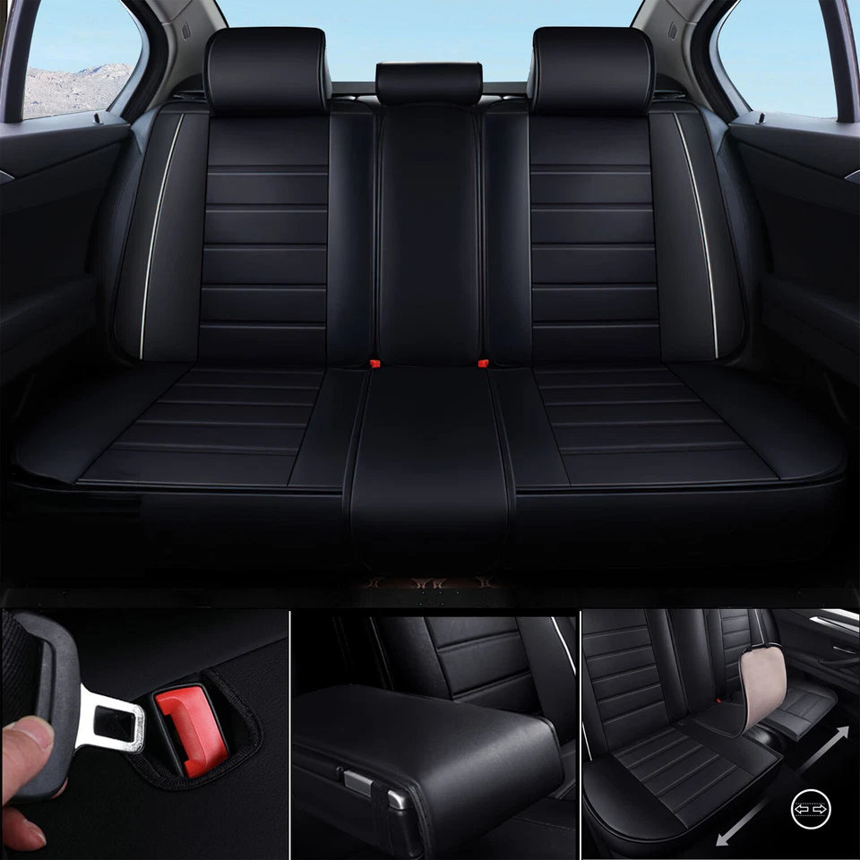 For Honda Leather Car Seat Covers Front Rear Full Set Protectors 5-Seat Cushion - Изображение 3 из 4