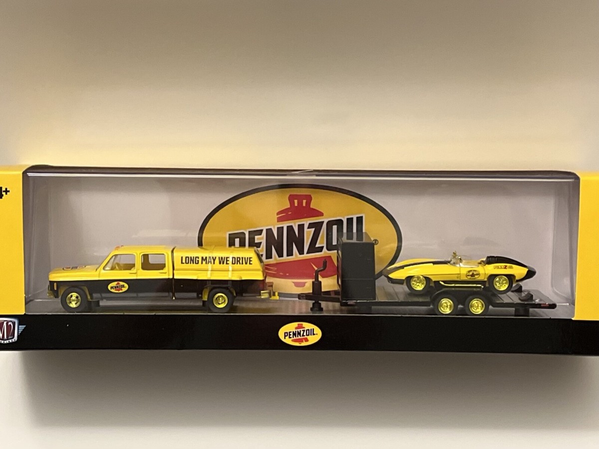 M2 Machines Haulers Chase PENNZOIL 1973 GMC Sierra 3500