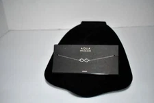 AQUA Infinity Ankle Bracelet in Silver #SA17370-9E NWT