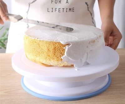 Drehbare Tortenplatte Tortenständer Kuchen Drehteller zum Dekorieren von Torten