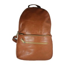 Fawn Design  Pask Faux Leather Large Brown Backpack Laptop Diaper Bag