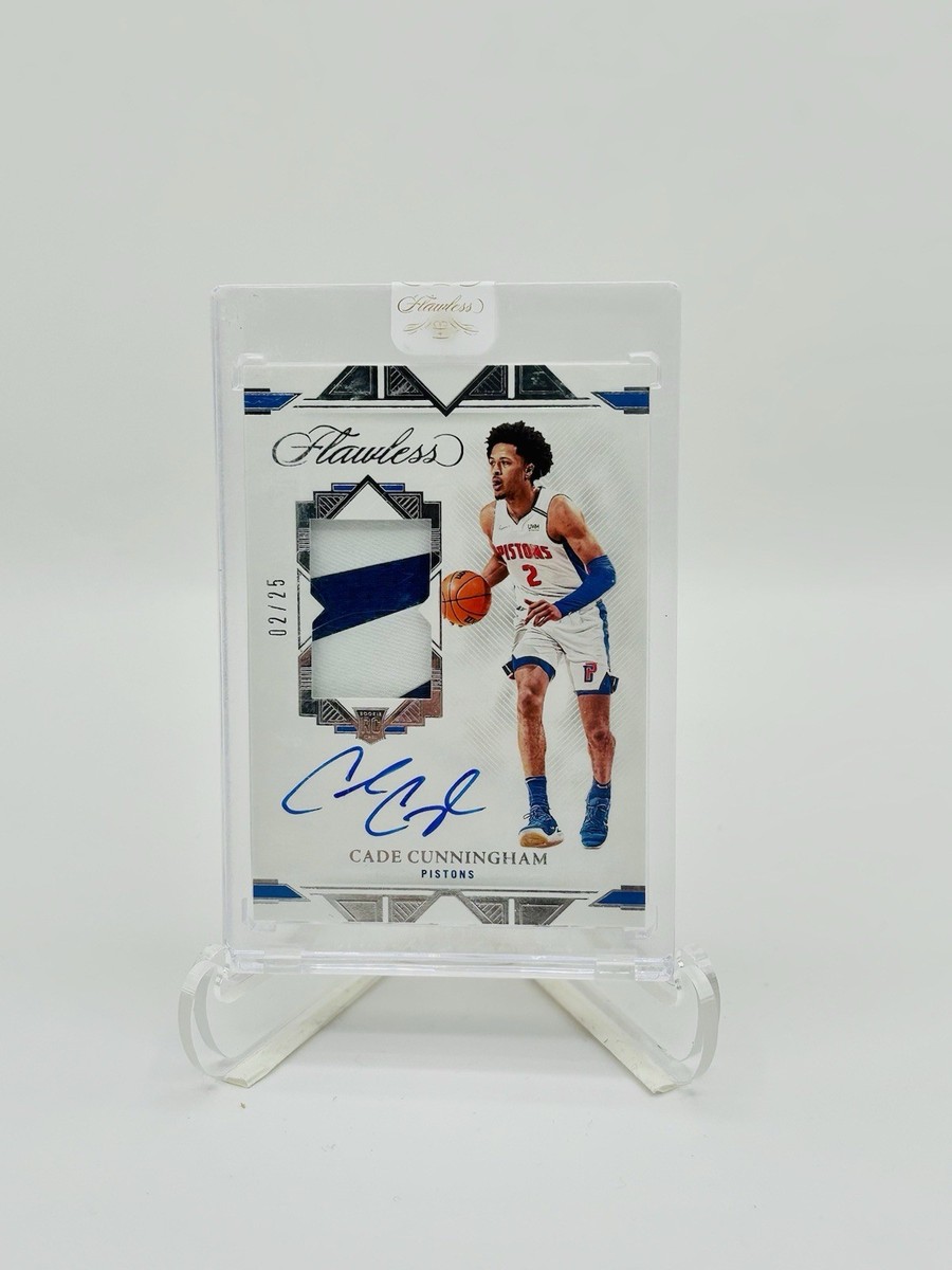 CADE CUNNINGHAM 2021 PANINI FLAWLESS SIGNATURE PRIME Rpa/25 Jersey 