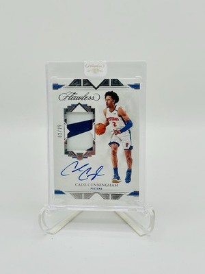 CADE CUNNINGHAM  2021 PANINI FLAWLESS SIGNATURE PRIME Rpa/25 Jersey Match