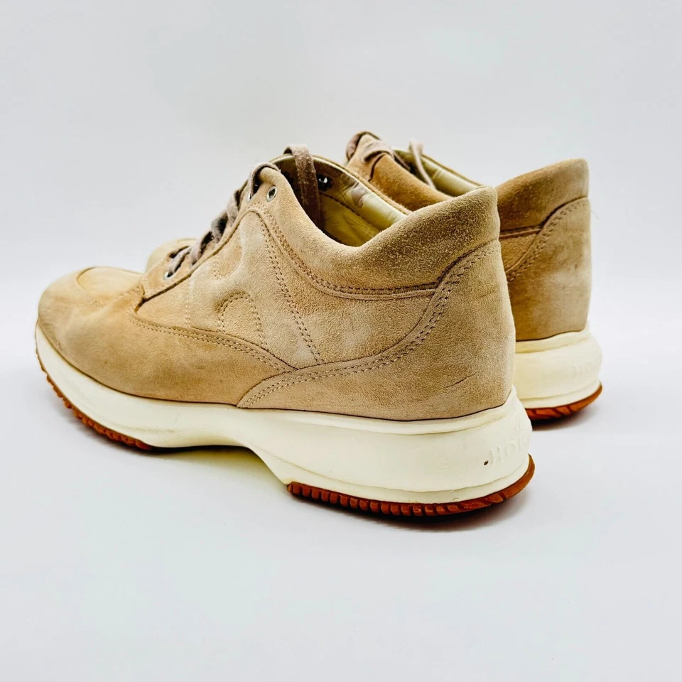 Hogan 鞋 女式 EU 38.5 US 7.5 棕色 棕褐色 麂皮绒 Sneakes Mid High Top 休闲 — 第 4/4 张图片