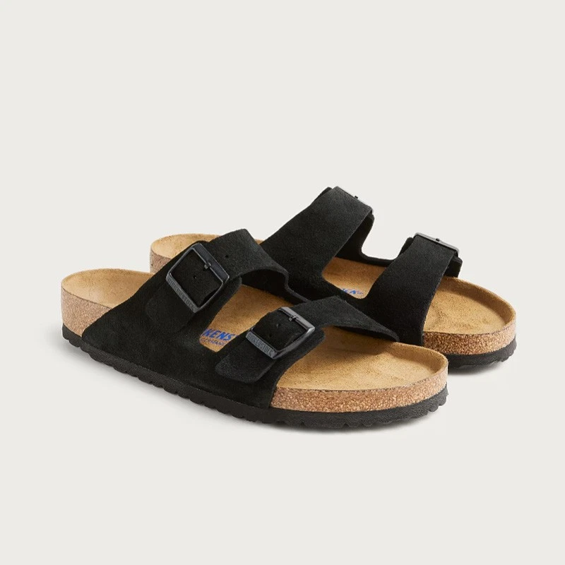 Birkenstock Arizona Black Suede Leather Men's and Women's Sandals Select Size