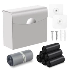 Sanitary Napkin Receptacle with Hygiene Disposal Bags and Trash Bag, 9.4x7.8x...