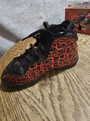 #ad Nike Little Posite One BT Lava Bright Crimson 723947 012 Size 11C Toddler Shoes $30.00