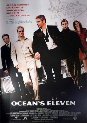 Ocean's Eleven - George Clooney - Julia Roberts Filmposter 120x80cm gefaltet (G)