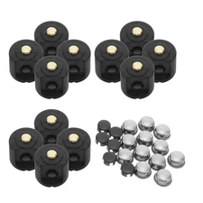  12 Sets Flashlight Hat Cap Accessories Button Switch Protective End