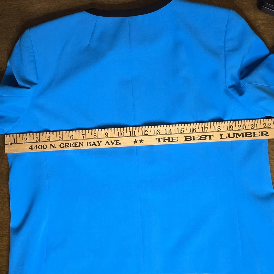 Nine West blue, black trim classic mod blazer 14W office business retro corpcore - Image 3 of 4