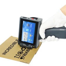 Handheld inkjet printer prints production date, batch number, QR code, barcode
