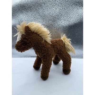 Douglas Plush Horse Brown White Mane Tail Stuffed Animal Toy