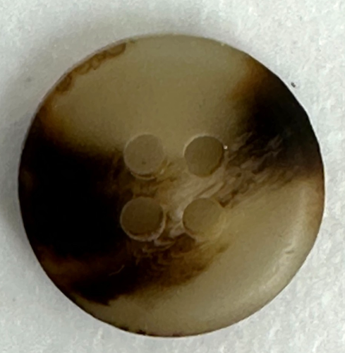 Madewell Replacement Buttons Brown Faux Tortoise Shell 4 Hole Flat Set Of 5 - Picture 5 of 5