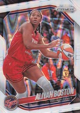 2025 Panini Prizm WNBA #75 Aliyah Boston White Seismic Prizms