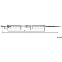 Metzger 12.0766 Seilzug Feststellbremse FüR Fiat Panda Van 312 319 169 519
