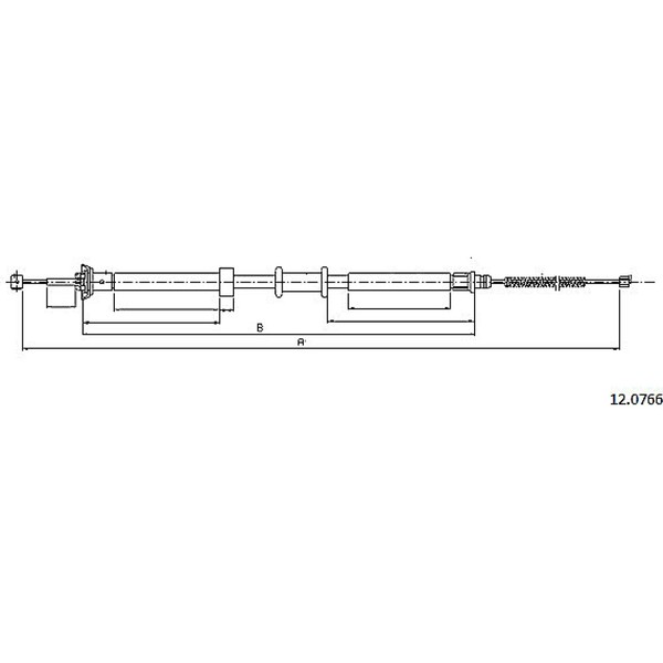 Metzger 12.0766 Seilzug Feststellbremse FüR Fiat Panda Van 312 319 169 519-image