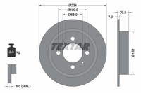 2X Textar Bremsscheibe Bremsscheiben Satz Bremsen Hinten 92080000