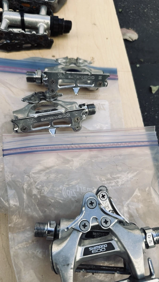 シマノ　600EX ペダル　新品未使用　ビンテージ Vintage Shimano 600 Road Pedals w/ Toe Clips & Straps – Classic