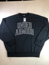 Under Armour Men s XL Black UA Icon HWT Terry OS Crew Sweatshirt NWT