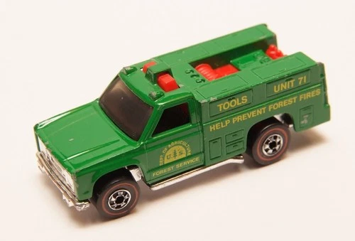 G60 Mattel Hot Wheels Redline Flying Colors Green Forest Service Truck