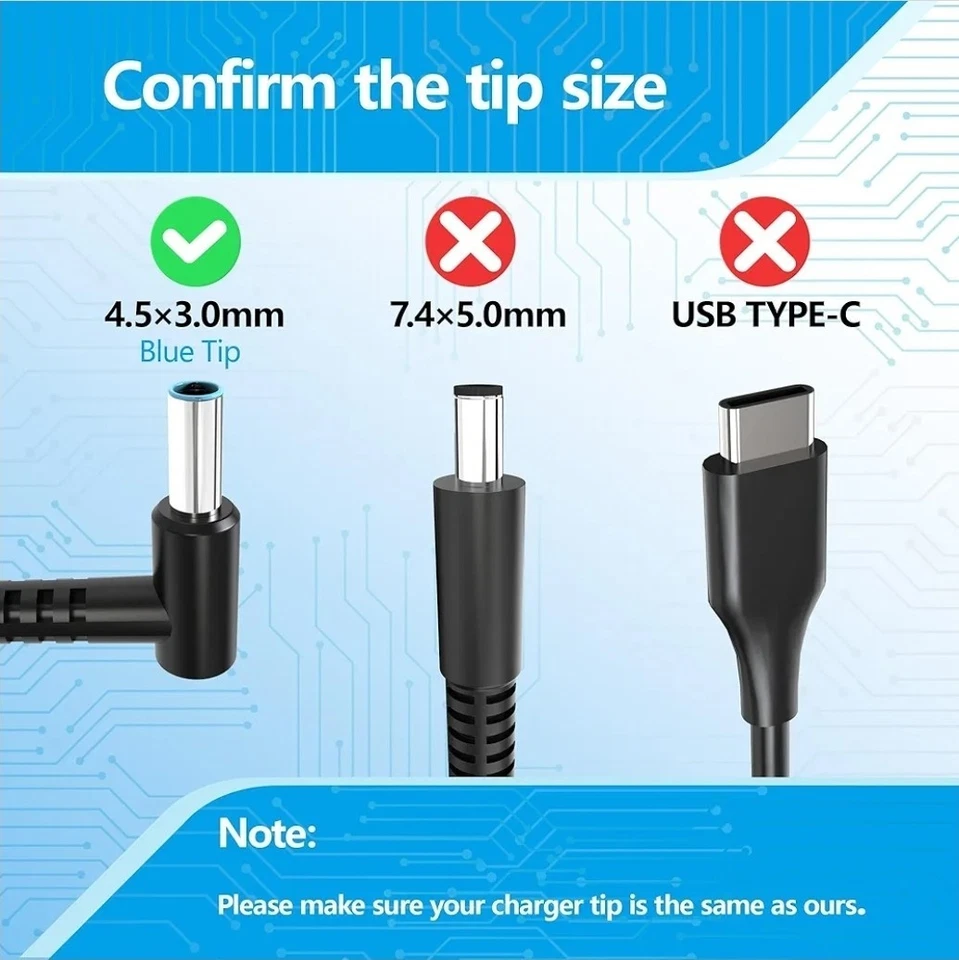 CASE OF 40 Replacement HP Laptop Chargers - 19.5v 2.31A - 4.5*3.0mm Tip - - Image 2 of 3