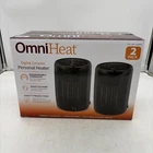 OmniHeat Digital Ceramic Personal Heater, 2 Pack