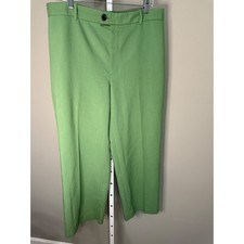 Zara Green Wide Leg Trousers High Rise Statement Pants Dopamine Color XXL