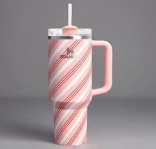 NEW Stanley x Target Christmas Strawberry Twist Pink Candy Cane Tumbler - 40 oz