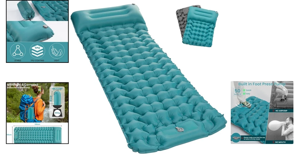 Camping Isomatte Selbstaufblasend Ultraleicht Outdoor - Bild 2 von 4