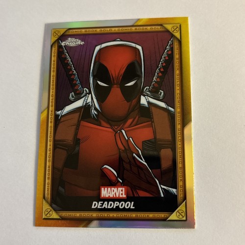 2025 Topps Chrome Daredevil #CB-3 Deadpool Comic Book Gold #37 PWE