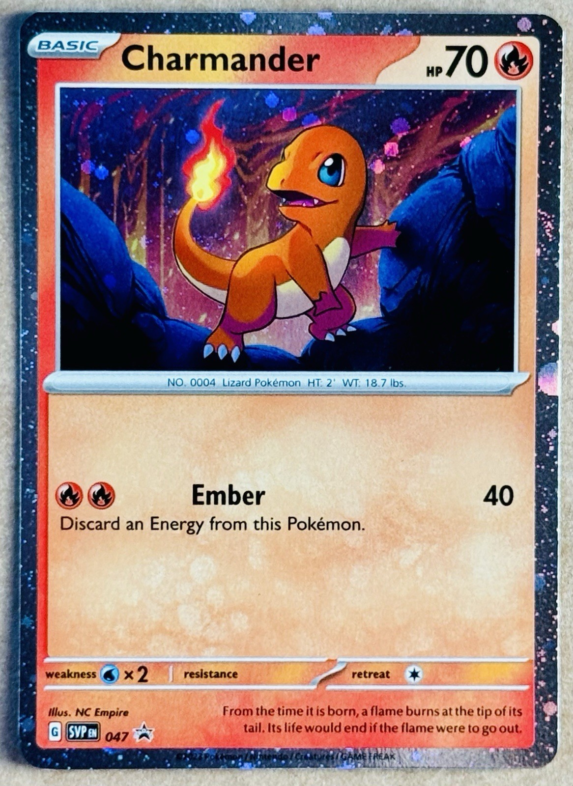 2023 POKÉMON SCARLET & VIOLET BLACK STAR PROMO CHARMANDER COSMOS HOLO SVP 047 NM