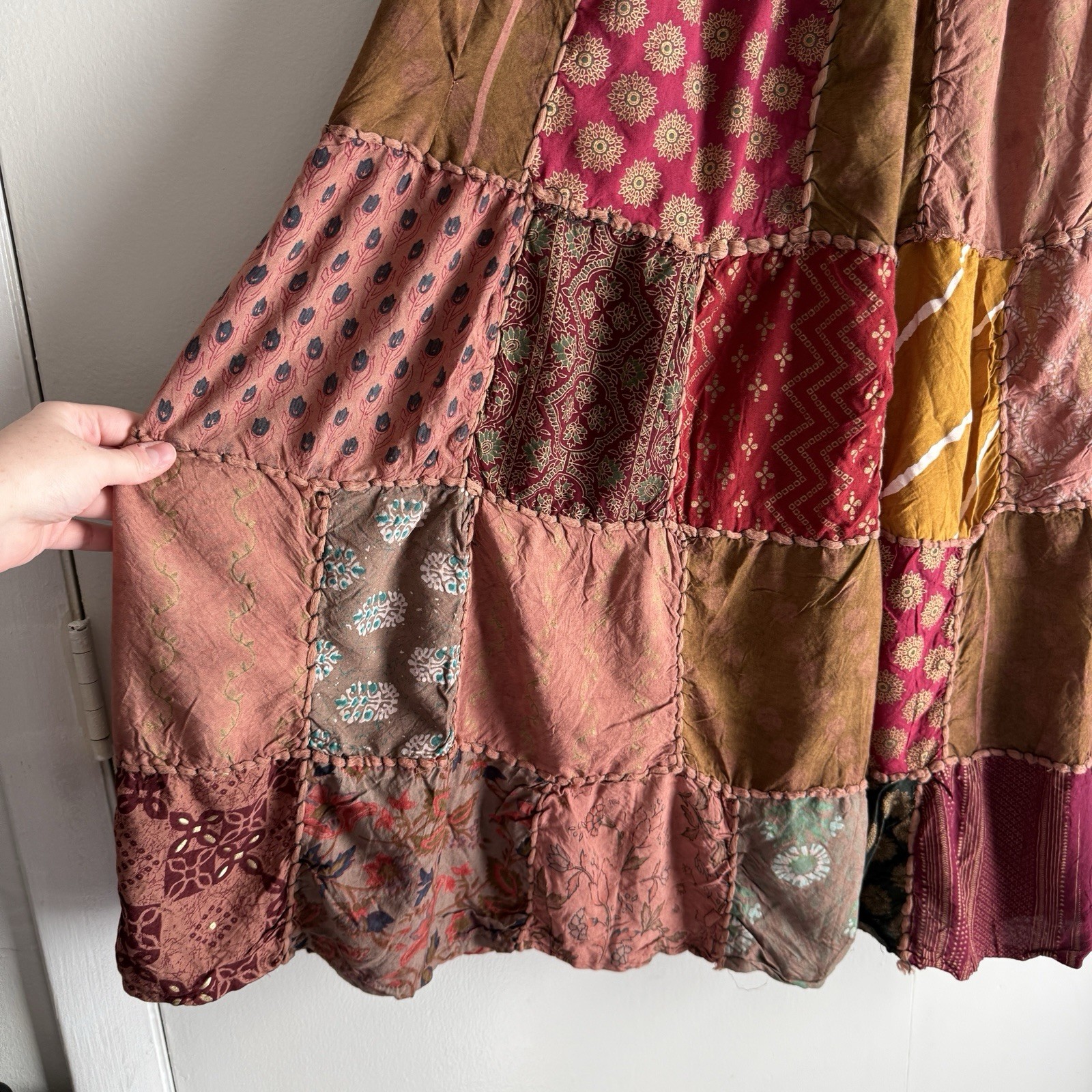 Handmade Patchwork Boho Maxi Skirt Unbranded Whim… - image 8