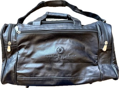 The Caesars Palace Las Vegas Black Faux Leather Promotional Duffel Bag  