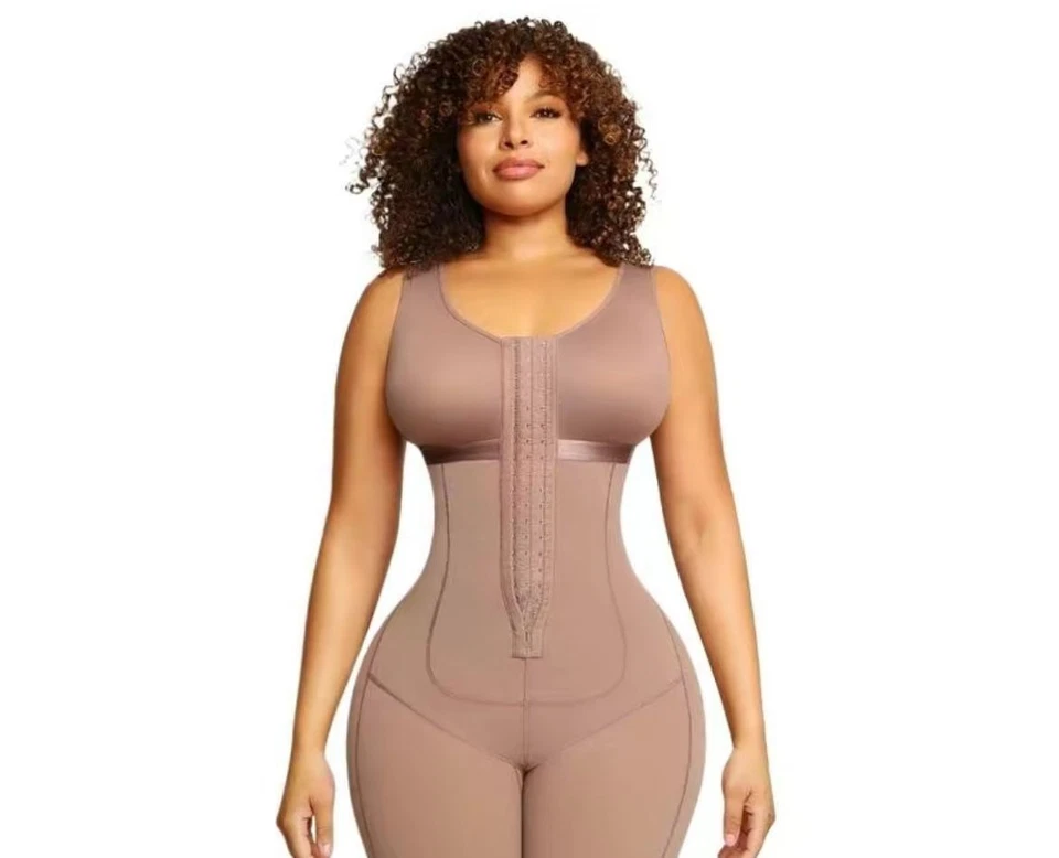 Fajas Colombianas Stage 2 modelador pós-cirúrgico BBL bodysuit modelador de corpo rosa - Imagem 2 de 4