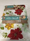 Set of 2 Pioneer Woman Watercolor Poinsettia Table Runners Reversible 14X72 New